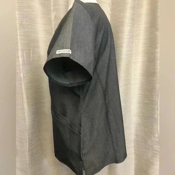 MED COUTURE Touch Mock Wrap Women’s 3-Pocket Scrub Top (7472) - Picture 5 of 10